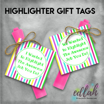 Preview of Highlighter Gift Tags