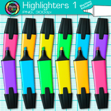 Highlighter Marker Clipart: 13 Classroom School Supplies C