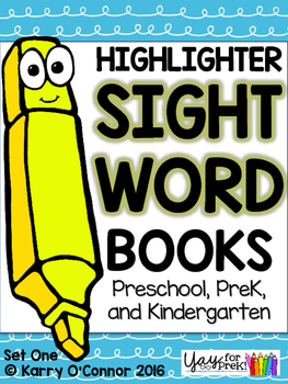 Preview of Highlighter Sight Words: Set One for preschool, prek, and kinder