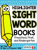 Highlighter Sight Words: Set One for preschool, prek, and kinder