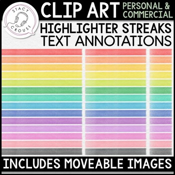 Highlighter Marker Clipart: 44 Classroom School Supplies Clip Art