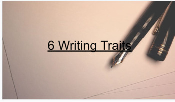 Preview of Highly Engaging 6 Writing Traits Lesson