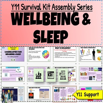 Preview of Highschool Survival Assembly Lesson - Wellbeing & Sleep