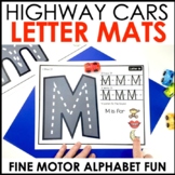Highway Letter Mats - Cars - Fine Motor Alphabet Center Le