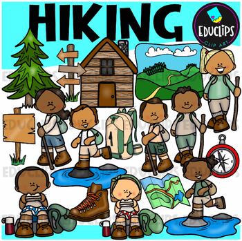 Preview of Hiking Clip Art Set {Educlips Clipart}
