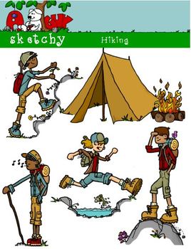 hiking clipart