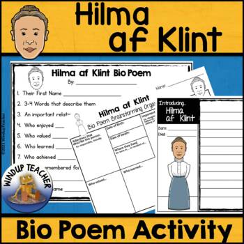 Preview of Hilma af Klint Biography Poem Activity and Writing Paper