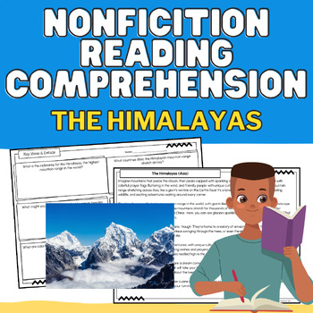 Preview of Himalayas Informational Passages & Worksheet Nonfiction Comprehension Grades 3-5