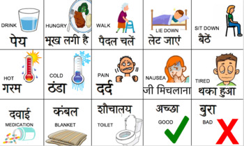 Preview of Hindi/English Communication Board