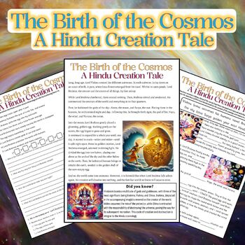 Preview of Hindu Creation Story: Reading + Activities