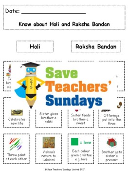 Hindu Festivals Lesson plan and Worksheets / Activity by Save Teachers ...