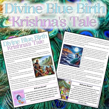 Preview of Hindu Story - Birth of Krishna Reading Passage + Worksheets