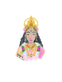 Preview of Hindu goddress cartoon
