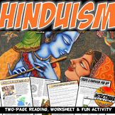 Ancient India Hinduism Lesson Plan Writing, Literacy, & Fu