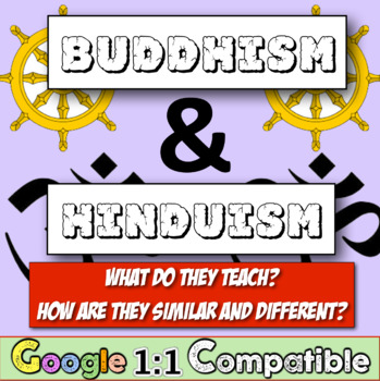 Preview of Hinduism & Buddhism Notes and PowerPoint Lesson Activity in Ancient India