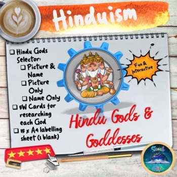 Preview of Hindu Gods & Goddesses, Hinduism lesson Activity