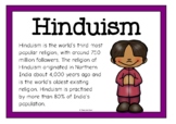 Hinduism Information Poster Set/Anchor Charts | World Reli