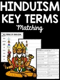 Hinduism Key Terms Matching Worksheet World Religions