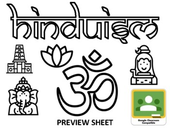 Preview of Hinduism - Mini Unit - Distance Learning & Google Classroom