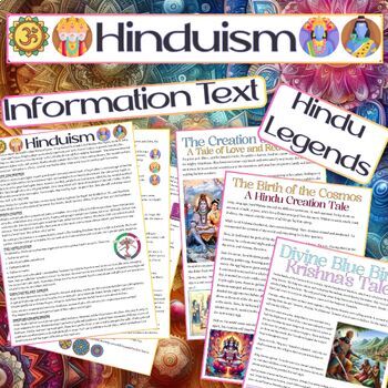 Preview of Hinduism Texts - Traditional Stories and Hindu Information Reading Passages