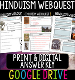 Hinduism WebQuest - Print & Digital, Answer Key
