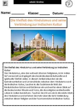 Preview of Hinduism and Indian culture Similarities and differences (on German)