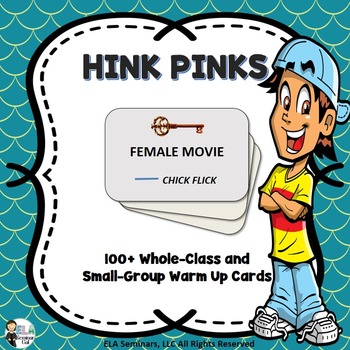 Preview of Hink Pinks: 100+ Critical Thinking Game Cards