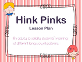 Hink Pinks Activity for Rhyming Words with a Long Vowel Pattern