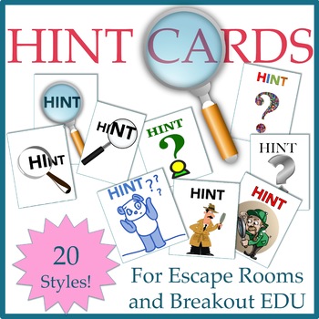 Hint Cards For Escape Rooms And Breakout Edu Games By Thought Process