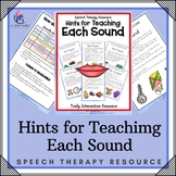 Hints for Teaching Sounds: Speech Therapy Language Exercis
