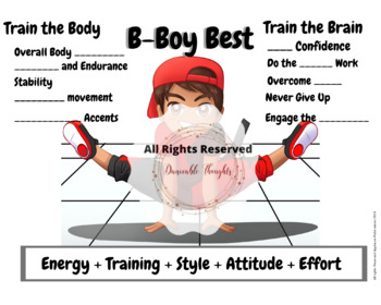 Preview of Hip Hop B-Boy Best Worksheet