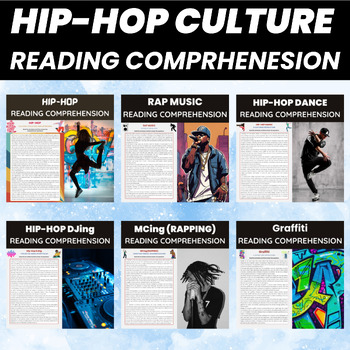 Preview of Hip-Hop Culture Reading Comprehension Bundle | Music Dance MCing DJing Grafitti