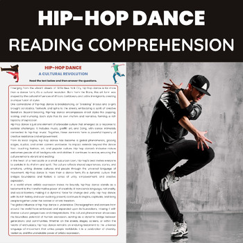 Preview of Hip-Hop Dance Reading Comprehension | HipHop Hip Hop Breakdancing Street Dance