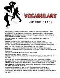 Hip Hop Dance Vocabulary