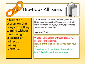Preview of Hip Hop English Allusions