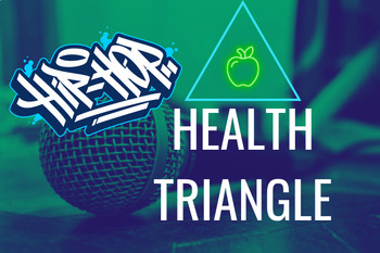 Preview of Hip Hop Health Triangle ( Physical Mental Social ) Matching Worksheet & Podcast