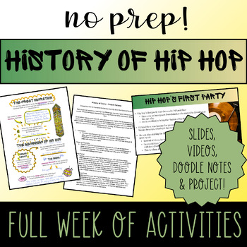 Preview of Hip Hop History - High School Dance Unit on the History of Hip Hop with Projects