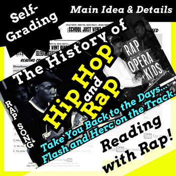 Preview of Hip Hop Main Idea and Supporting Details Nonfiction Passage for Middle School