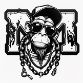 Hip-Hop Monkey Coloring Page