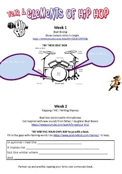 Preview of Hip Hop Music Unit Planner and Resources - Primary