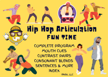 Preview of Hip Hop Rap Articulation Pronunciation Speech Therapy Program with Fun Pics!