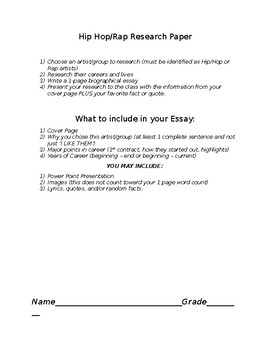 history of hip hop research paper
