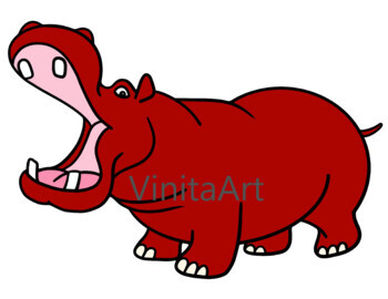 Afstå Smil frakobling Hippo Clipart, 100 Images, Commercial Use by VinitAArt | TPT