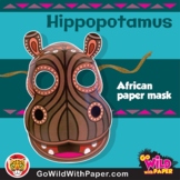 Hippo Mask | Printable Craft Activity | African Animal Pap