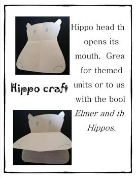 Preview of Hippo Writing Craft and Activity