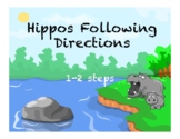 Hippo themed 1-2 step directions Speech Therapy