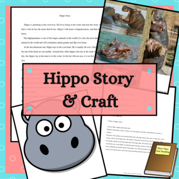 Preview of Hippopotamus Lesson with Story and Activities