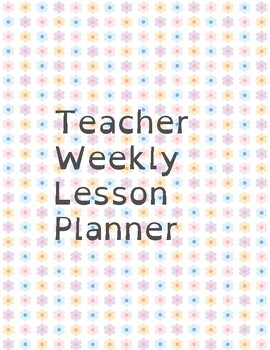 Preview of Hippy Flower Teacher Planner