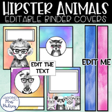 Hipster Animals Binder Covers and Spine Labels