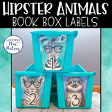 Hipster Animals Book Bin Labels - Book Box Labels
